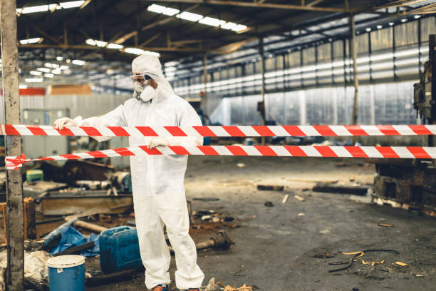 Professional Biohazard Cleanup technician working in Spanish Fork, UT
